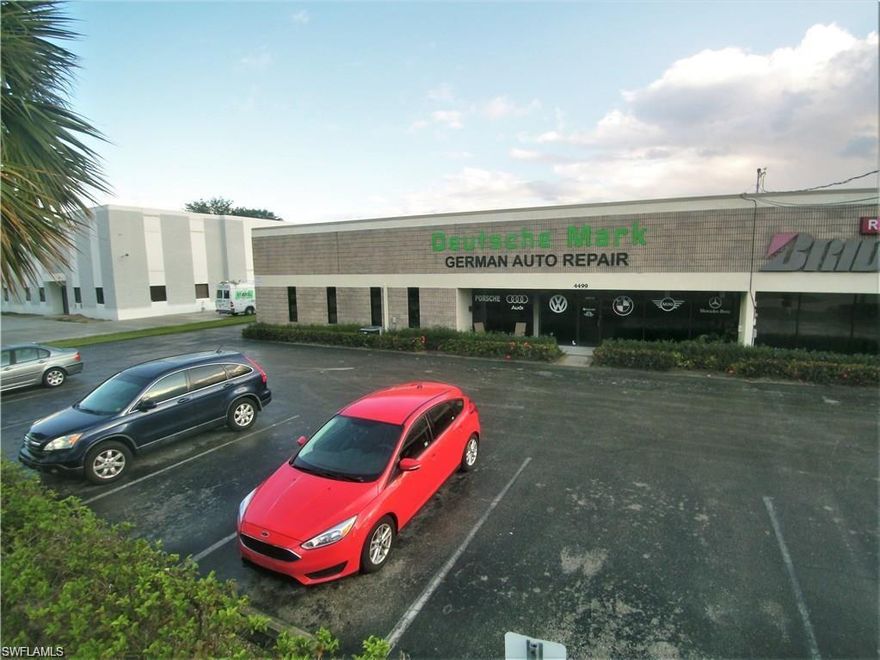 5000 sq feet Industrial Zoning in Corporate Square. Highly visible with over 100' frontage on Corporate Square Blvd. 16.00 Annual Gross per sq ft. Fully built out and renovated reception area with granite counter tops and spacious waiting room and bathroom for clients. Rear warehouse is fully air conditioned and insulated. Has two 10 foot high bay doors with ceiling heights of 14 feet. Rear work area has separate bathroom and kitchen with flex rooms for break room or meeting spaces. Use back warehouse as air conditioned space or not, tenants choice.  Plenty of parking with 35 spaces.  Unit has it's own water, sewer, and electric meters.