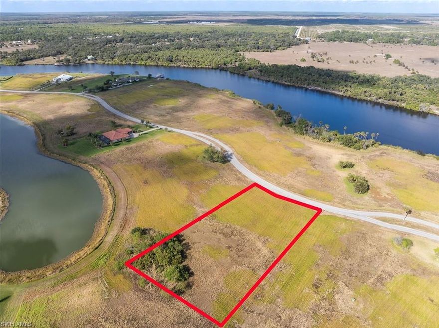 Check out this BEAUTIFUL river front community lot! With over 1.3 acres of land you have plenty of room to build your dream home with room to spare! Caloosa Preserve is quickly becoming a highly sought after community! This community is quietly tucked away in the rural area of Alva but is also not far from town. Caloosa Preserve provides a private boat ramp, dock, and gazebo area for it's residents. No more waiting in line at the public boat ramp!! Call to make your appointments TODAY!!