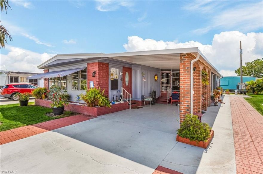 Extremely well maintained 2/2 home in the desirable 55+ Forest Park Mobile Home Community.  You OWN THE LAND and pay only $111.00 per month.  WIFI and garbage pick-up are included in your monthly fee.  The Forest Park Community offers dinners, dances, pickle ball, putt-putt, bingo, holiday parties, a community pool and sauna to its residents.  This home boasts many improvements including a new roof and carport, new floor in kitchen, newer AC unit, and newer paint job.  So gather your friends around your very own indoor Tiki Bar and enjoy life.  This home is move in-ready, comes furnished, and the golf cart conveys with the sale.