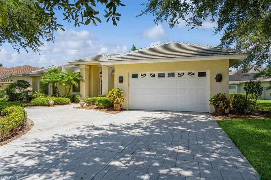 Are you ready to enjoy life in one of SW Florida's premier communities? This 3/2.5+Den pool home located in the great community of Spanish Wells is what you've been looking for. Enjoy long golf course views while relaxing by the pool on your spacious lanai. This oversized corner lot features the much-desired circular driveway and lush landscaping. You can move right in or make some changes to make it your own. Crown molding, spacious bedrooms and a newer roof and AC unit make this home a must have. Spanish Wells has everything a person could want, golf, tennis, bocce, clubhouse, fitness center, community pool, great people and location, location, location. Spanish Wells is a short drive to amazing sunsets on the Gulf of Mexico, minutes from fine dining, world class shopping, RSW international airport and more. Don't miss out on the opportunity to have your own piece of paradise.