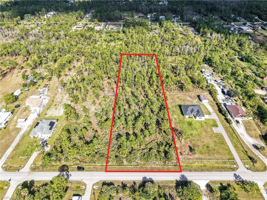 2.73 Acres of Beautiful and Buildable property located directly on Randall Blvd...easy access to stores, schools, houses of worship and the future commercial potential of Oil Well Rd.
Almost 1 3/4 acres of 100% Upland at the front of this parcel ready to build without ERP permit delays or mitigation costs...Drive by and take a look for yourself and remember 'Land is Forever'