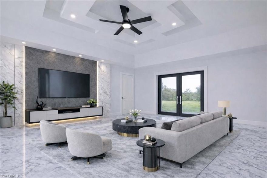 PHOTOS ARE OF MODEL, THIS HOME IS NOT YET CONSTRUCTED. Welcome to the Leonie floor plan a modern take on the classic split floor plan, offering 3 generously sized bedrooms, formal dining area, 2 full bathrooms and an attached 2-car garage. And the best part… you’ll have the opportunity to customize it all! Constructed for strength and durability in our harsh SWFL environment, featuring impact-resistant windows and doors, the highest craftsmanship throughout, and backed by a builder’s warranty for peace of mind. Located in the fast-growing Lehigh Acres community with almost a quarter acre sized lot to call your own! Easy access to Fort Myers, shopping, dining, and recreation. Builder concessions are available for qualified buyers.