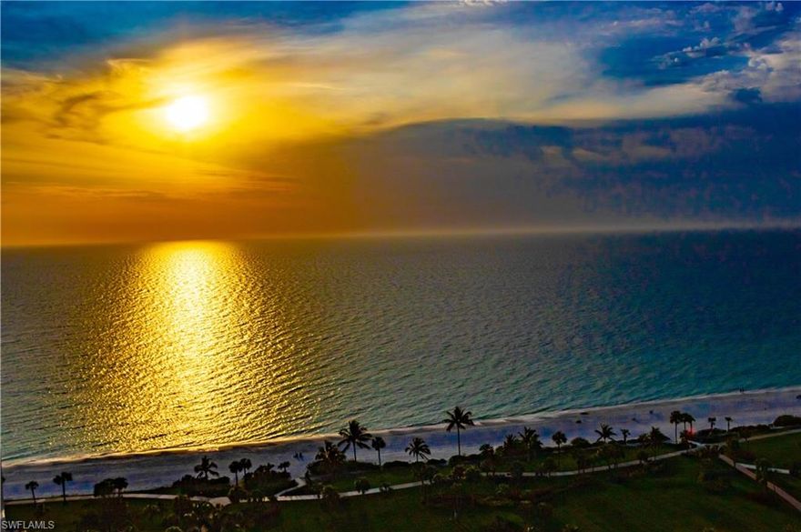 Spectacular Gulf, Bay, and City views from this rarely available 05 residence in the highly sought-after, prestigious Brittany Condominium in Park Shore. Indulge in the best of Naples’ luxury beachfront living in this 3-bedroom plus den, 4-bathroom condominium offering over 3,900 total square feet. Boasting spacious dual balconies, the outdoor living space allows for endless enjoyment from the morning sunrise over the bay to sunsets and warm gulf breezes. Featuring a split bedroom floor plan with an expansive master suite overlooking the Gulf, electric shutters throughout, brand new appliances, extra storage, and two secured covered parking spaces. The Brittany is a flagship building in Park Shore offering its privileged owners the enjoyment of world-class amenities including a well-equipped fitness room, card room, private beach access, guest suites, tennis courts, a resort-style beachfront pool and spa area, and 24-hour security. Steps to Venetian Village & central to all that Naples has to offer from the downtown districts of 5th Ave S & 3rd St, to Waterside Shops, Artis-Naples & Mercato for upscale dining, shopping & entertainment. Residents of The Brittany may also lease or purchase a boat slip in the Venetian Yacht Club.