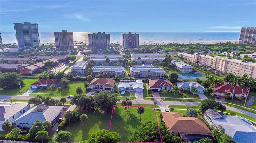 Amazing opportunity to own an inland Marco Island lot just across the street from the beach. Build your dream home on this 80x110 lot with eastern exposure. Stroll to the beach for Marco Islands breath taking sunsets. Just Minutes from Marcos top dining and entertainment centers. Don’t miss out on owning this piece of paradise!