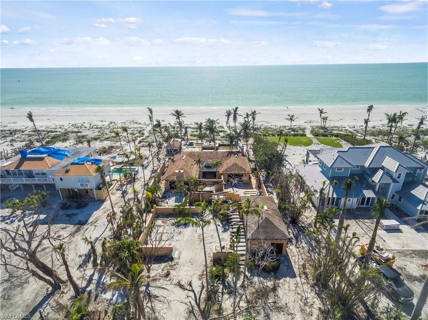 Your Sanibel Gulf Front Home Dreams Begin Here! Located on exclusive Waters Edge Lane, you will find this nearly 1 acre Gulf front estate. The property presents a great opportunity to potentially rebuild the existing structure consisting of a Main House, separate Poolside Cabana, Grand Lanai / Pool area and Tropical Gardens with lily pond. Or your choice might be to clear the property and start new. The existing structure provides some of the closest views of the Gulf of Mexico and is just steps to Gulf Shores wide, white sandy beaches. The Sunset views are breathtaking in this serene setting. This is an opportunity not to be missed.