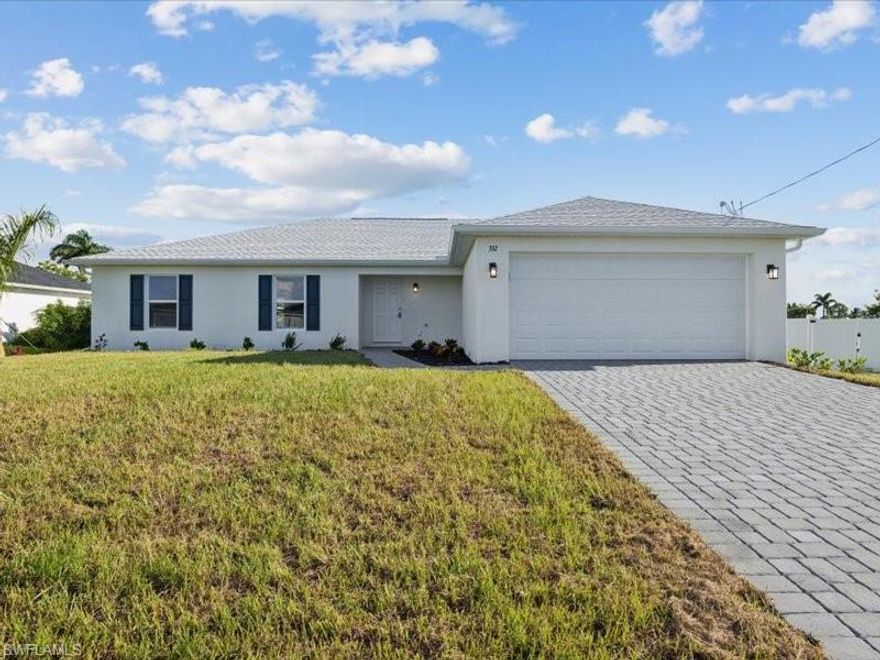 DON'T SETTLE, GET THREE BATHROOMS! TWO PRIMARY SUITES! NO FLOOD ZONE! IMPACT WINDOWS! NEW CONSTRUCTION WITH WARRANTY! READY NOW! This home features 4 bedrooms and 3 FULL BATHROOMS! Wide open floor plan with Vaulted Ceiling gives you a great space to entertain. This home comes fully loaded with All Wood White Shaker Cabinets with soft close, Quartz countertops and Plank Flooring Throughout. Ceiling fans in EVERY bedroom. Stainless Steel Appliances. A spacious under truss Lanai awaits you in your new spacious backyard! Full Irrigation System, Paver Driveway. NO HOA OR CDD! NO FLOOD ZONE + IMPACT WINDOWS = LOW INSURANCE! Virtual Tour is of Builder’s Model.