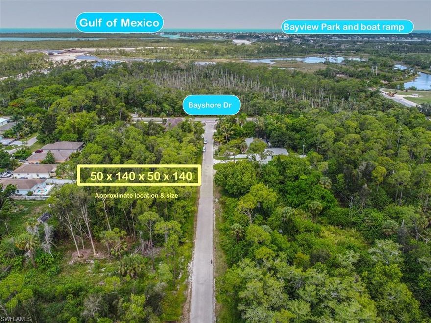 Location! Location! Location! This beautiful, residential lot on Pine Tree Dr is located in the up-and-coming Bayshore Art's District Bike, walk, or drive to the nearby Botanical Gardens, Celebration Food Truck Park, Sugden Park, World Champion Pickle ball center, and Bayview Park with its own boat launch. Enjoy shopping, dining, and entertainment on Bayshore Dr, downtown Fifth Avenue South and Third Street South in Old Naples, approximately three miles away, along with the pier and white, powdered-sand beaches that have made Naples famous. Whether you intend to build now or later, this blossoming area. There are no homeowners' association (HOA) fees. Aerial photos is approximate location.