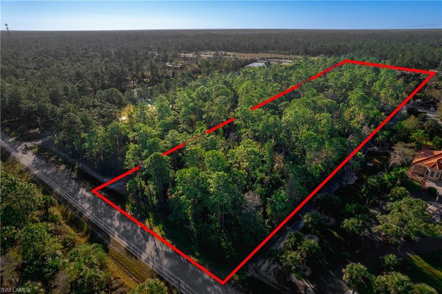 DO NOT miss this opportunity to still buy a large upland lot in Golden Gate Estates. This expansive parcel is a total of 3.81 acres. MOSTLY UPLANDS. These lots are getting harder to find!!! Create a luxury escape or bring your horses, chickens, atvs, etc... DEP report is available! Close to Immokale  Road for an easy commute, Publix, Dunkin Donuts, and in a A rated School Zone! Please read through MLS.