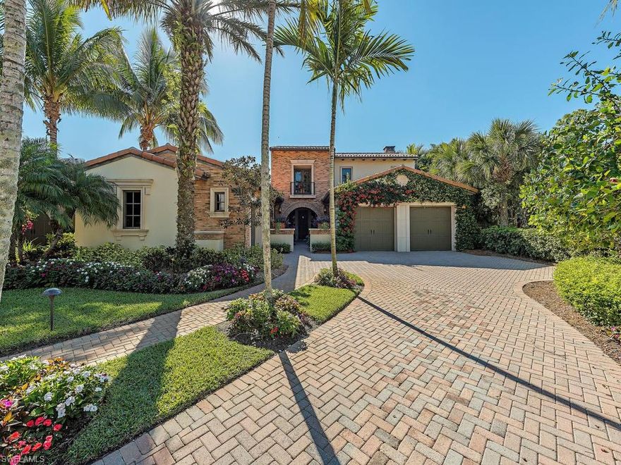 H.11756 - Inspired by the designs of Addison Mizner, this home encompasses the definition of understated elegance. Unassuming upon approach, the home, with its breathtaking views of the second-hole of Mediterra’s North course, is an unexpected treasure as you enter the home.  The design has characteristics of one that was built over time with the focus on the gathering areas while the bedrooms are all privately located. Glimpses of courtyards peak through the windows of this five-bedroom home.  Enjoy the kitchen as it opens up to the Great Room, dining areas & covered outdoor living space with unobstructed views of water & golf course.  The Guest Cabana & secondary covered outdoor entertaining space, which includes an outdoor kitchen & full bath, overlook the pool retreat and capture the expansive views as well.  Centrally located in Mediterra’s Cortile neighborhood, the charm of this one-of-a-kind home cannot be put into words.  It must be experienced.  The Club at Mediterra offers multiple levels of membership. Buyer to assume CDD.