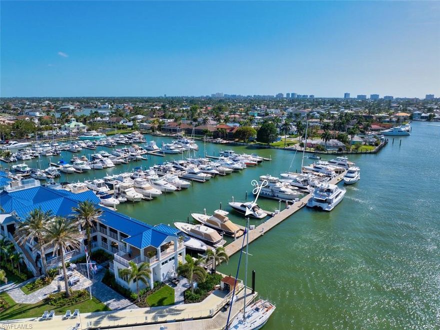 This 50 ft slip with a Max LOA of 55 ft is located on Dock A-slip 107 and is currently available in Marco Island. The Marco Island Marina has a protected yacht basin. The marina has Bellingham concrete floating docks, a Clubhouse that features pool, barbecue, restroom facilities, showers, laundry, ice, a conference room, exercise room, mailboxes, clubhouse with a kitchen. There is a daily dockmaster available. Fuel truck and access to provisions are close by. For your furry friends there is a dog run. You will love the quick easy out to the Gulf of America from this beautiful Marina!