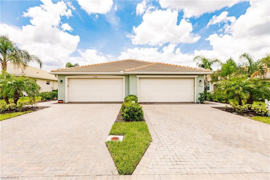 Home is now being sold FURNISHED.  This Super clean 2 BR / 2BA Orchid with Den/Office is located in The Prato neighborhood of Pelican Preserve, one of the nation's top 55+ communities. Inside this amazing open layout, you'll find a casual modern design with plenty of natural lighting. The kitchen features granite countertop, 42" white cabinets, stainless steel appliances, crown molding and 20" tile flooring throughout living area. The covered lanai is perfect for entertaining and relaxation with a private back yard and plenty of room to add a screened in patio or pool. Pelican Preserve has it all for amenities – 3 pools (1 indoor), fitness center, spa, game and computer rooms, billiards, sewing/crafts, woodworking shop, 2 restaurants, preserve with boardwalk, dog park and fishing pier, 27-hole golf course, new clubhouse with pro-shop, pickle-ball, tennis, theater, and large multipurpose room for parties and large events. Close to Publix, Winn Dixie, Walgreens, CVS with easy access to 1-75 and the RSW airport and the Spring training fields of the Boston Red Sox and the Minnesota Twins are minutes away.