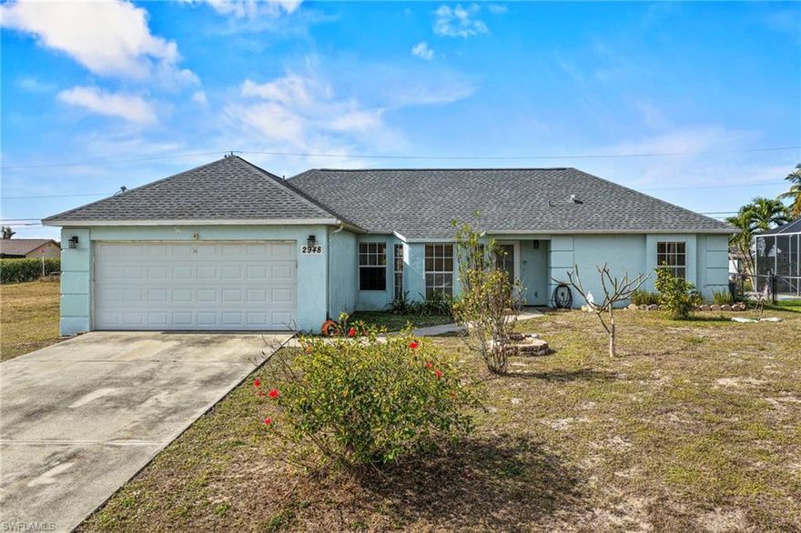 Located in a very desirable neighborhood of cape coral, this well-positioned home offers an incredible opportunity to create your own Florida retreat. Situated in a NO FLOOD ZONE with central water and sewer assessments paid, this property provides peace of mind and long-term value.

The home features a newer roof, solid construction, and a functional layout that truly has the bones in place—ready for your personal vision and modern updates. The spacious backyard offers endless possibilities, with ample room to design your own private oasis or add a pool, perfect for embracing the Florida lifestyle.

Enjoy a prime location close to Cape Harbor, Tarpon Point, dining, shopping, parks, and waterfront attractions, while still tucked into a quiet, established neighborhood.

Whether you’re looking for a primary residence, seasonal home, or investment opportunity, this property is a blank canvas in an unbeatable location. Come in, add your personal touches, and make this Southwest Cape gem your own.