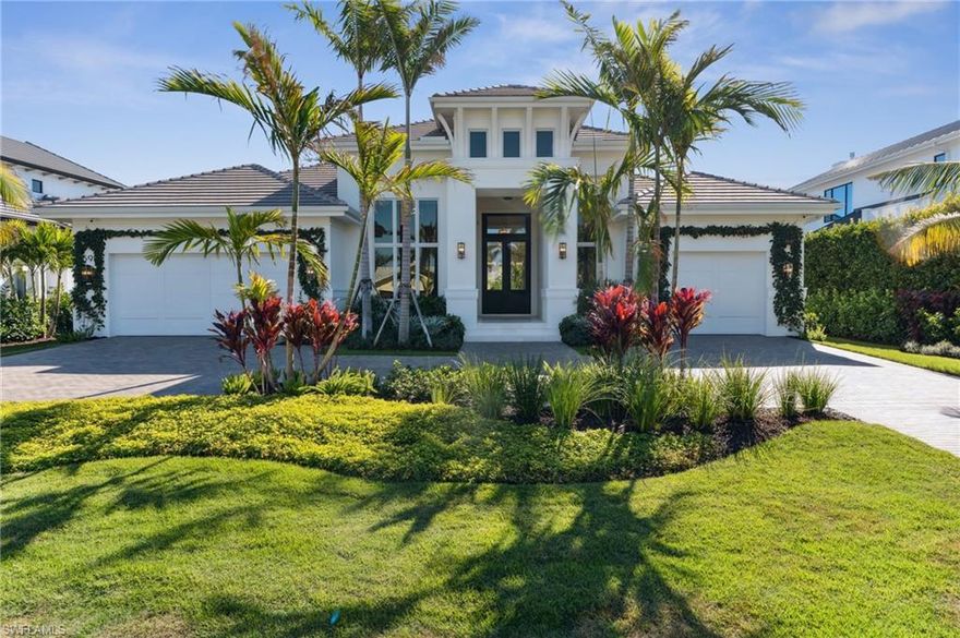 Newly completed by Borelli Construction of Naples, Park Shore’s premier luxury builder, 592 Pine Grove Lane is situated on a southern exposure lot and surrounded by new homes on a quiet, yet conveniently located, street in Park Shore. Four en-suite bedrooms plus an office, working pantry and functional laundry room make this home perfect for families or part-time residents. This home includes all the high-quality materials you expect from Borelli plus stunning finishes like SubZero/Wolf appliances, whole-house generator, Control4 & Lutron lighting automation with built-in speakers, security cameras, detailed ceilings, European white oak flooring throughout, built in electric shades, extensive trim work, screens & shutters on lanai, plus more. The open great room showcases the solid-wood European style kitchen cabinetry and wet bar with 30” SubZero wine column and refrigerator drawers. The working pantry includes an additional refrigerator, cooktop and microwave and plenty of storage. This home is built one foot over the NEW 2024 FEMA base flood elevation. The location couldn't be any better with quick access to endless shops, dining, and the Park Shore beach access.