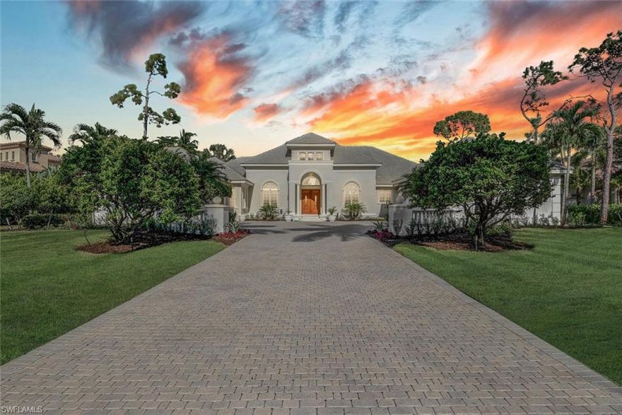 Grey Oaks Estate home on nearly 3/4 acres with sunrise views overlooking the 14th green of the magnificent Pine Course. You'll want to see this spacious home first!  From the moment you enter the foyer you'll be greeted by the dramatic living room with floor-to-ceiling glass.  The great room and kitchen with vaulted ceiling features 90-degree sliding glass doors which frames the view of the expansive under roof lanai with outdoor fireplace for casual Florida living.  Enjoy the pool and spa and outdoor areas for entertaining. Privacy as well as 3 car garage spaces and ready for immediate occupancy! The award-winning Grey Oaks Country Club recently completed a $30 million-plus renovation, including a 30,000 sq. ft. state-of-the-art health and wellness center, five-star lagoon beach style pool and cafe area, indoor and outdoor restaurant and bar, tennis center, Naples only luxury community with 54 holes of championship golf, and state-of-the-art wellness center.  Minutes to Olde Naples, the sugar sand Gulf of Mexico beaches, The Naples Philharmonic, fine dining, entertainment and shopping! Grey Oaks is a debt free community with no CDD. A minimum of sports membership is required.