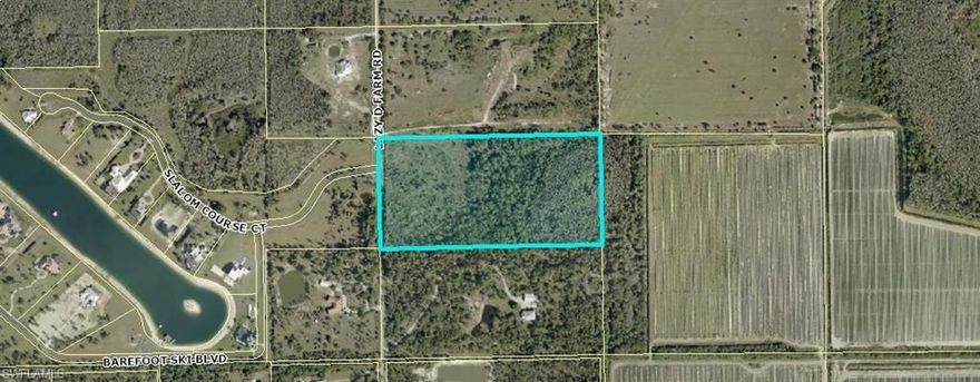 A rare opportunity to build your dream estate. 20 acres of pristine land just off Corkscrew Rd. Lazy D Farm Rd is a PAVED road. Please review the environmental study attached. Located just minutes from the new Publix at Verdana. Bring the kids, critters and toys.