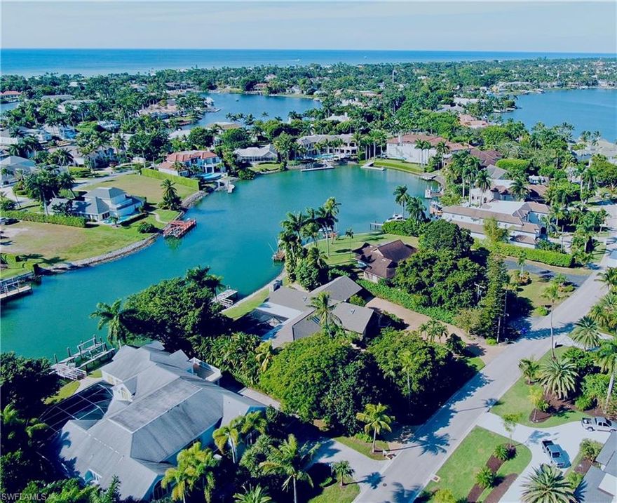 Prestigious Port Royal homesite with 160´ frontage on Hidden Bay, spanning one and one-half lots measuring approximately 0.72 acres based on plat map. Rarely available and hard to find with open western exposure and brilliant sunsets. Unique opportunity to design your custom dream home in this perfect location. Eligible for Port Royal Beach Club membership. Live your best life in Naples, Florida.