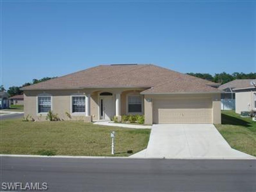 Entering the home through the foyer, this beautiful 3 bedroom, 2 bath home + office/4th bedroom, great room, formal dining room and living room, home situated on corner lot in Hawks Preserve, a gated community. Kitchen has oak cabinetry and breakfast bar accomodating additional seating with slider to oversized lanai. There is also a formal dining room with sliders leading to the lanai, separate living room as well as a great room. Spacious master bedroom suite with large bathroom with double sinks, separate shower and soaker tub. The split bedroom floor plan provides privacy. The home has been painted with decorator colors which do not show in these photos which were taken previously. Hawks Preserve is an enclave of homes just off Palm Beach Blvd. providing access to shopping, public boat ramps for fishing enthusiasts, Franklin Locks which has a picnic area, swimming, boating and camping accomodations as well as downtown Fort Myers for your dining and entertainment needs. This home is being sold with tenant in place and a great investment for those desiring to rent the home until retirement. The yard is enclosed for children to play or pets.