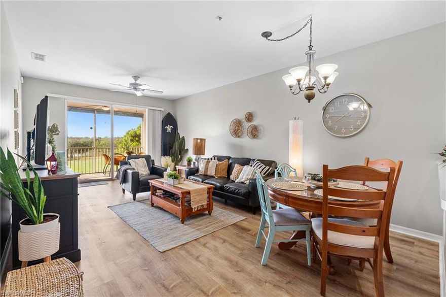 This stunning fully furnished 2-bedroom, 2-bathroom condo offers a fantastic living experience in North Naples and could be a great investment opportunity. Enjoy breathtaking views of the golf course and beautiful sunsets right from your lanai. The spacious open floor plan includes a well-appointed kitchen with a breakfast bar, a dining area, and a large living room with sliding doors that open to the lanai. Located in Cypress Woods, one of Naples' most affordable communities, residents enjoy bundled golf, a full-service restaurant and grill, fitness center, pickleball and tennis courts, a practice facility, library, meeting rooms, bag storage, and a welcoming staff. With plenty of social activities, this community has something for everyone.