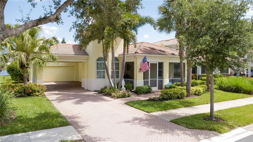 Welcome to 5205 Milano St, a RARELY AVAILABLE home in the desirable HAMPTON VILLAGE of Ave Maria. This 1-STORY residence offers 3 BR+DEN, 2 BATHS, and 2,005 sqft of well-designed living space, along with a 2-CAR GARAGE and ATTACHED CARPORT (298 sqft).

This home is BEAUTIFULLY DECORATED & THOUGHTFULLY DESIGNED, creating a warm and welcoming atmosphere from the moment you enter. ELEGANT CHANDELIERS in the kitchen and living room add character and enhance the inviting feel. FURNITURE IS NEGOTIABLE, offering an easy move-in opportunity.

Enjoy Florida living at its best with a SPACIOUS SCREENED-IN FRONT PORCH (204 sqft) and an impressive 418 SQFT SCREENED CAGE PLUS AN ADDITIONAL 72 SQFT LANAI—perfect for relaxing or entertaining. There is still ROOM TO BUILD A POOL while keeping the existing cage. From the backyard, take in peaceful LAKE VIEWS along with a VIEW OF THE ICONIC AVE MARIA CHURCH.

Inside, the home features CUSTOM CLOSETS, and CUSTOM BUILT-IN SHELVING in the living room. The GROUT & CARPETS have just been PROFESSIONALLY CLEANED and the GROUT has been SEALED, adding to the WELL-MAINTAINED condition. A HOME TECH GOLD POLICY is in place for added peace of mind. The HOA enhances ease of living by taking care of landscaping and providing an annual soft wash of the roof.

Located approximately HALF A MILE FROM THE TOWN CENTER and EVEN CLOSER TO AVE MARIA UNIVERSITY, this home offers both convenience and a quiet setting.

Opportunities in Hampton Village are rare—don’t miss YOUR CHANCE TO OWN THIS SPECIAL PROPERTY IN THE HEART OF AVE MARIA.

Ave Maria: where community meets paradise.