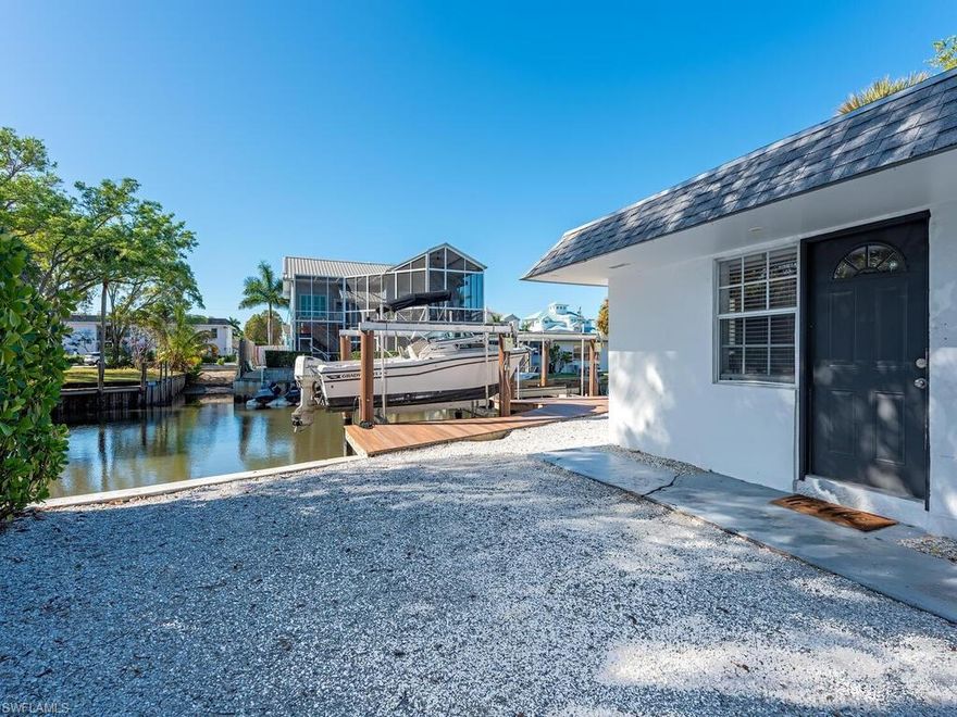 Unlock the potential of this rare waterfront duplex offering unobstructed Gulf access with no bridges. This is an exceptional opportunity for investors, developers, or those seeking flexible coastal living in an up-and-coming area with incredible growth. Each side of the duplex features 2 bedrooms and 2 bathrooms, providing rental income potential or the option to live in one unit while leasing the other. This property is ideally located only a short distance to Celebration Park and just a quick bike ride to downtown and the Gulf beaches. What truly sets it apart is its adjacency to a commercially zoned parking lot, creating a unique opportunity for future rezoning. With the potential to convert to commercial use, this parcel opens the door to a variety of possibilities, including redevelopment into a multi-level commercial building. Whether you’re looking to generate income now, develop in the future, or secure a waterfront home, this property offers flexibility, location, and long-term value.