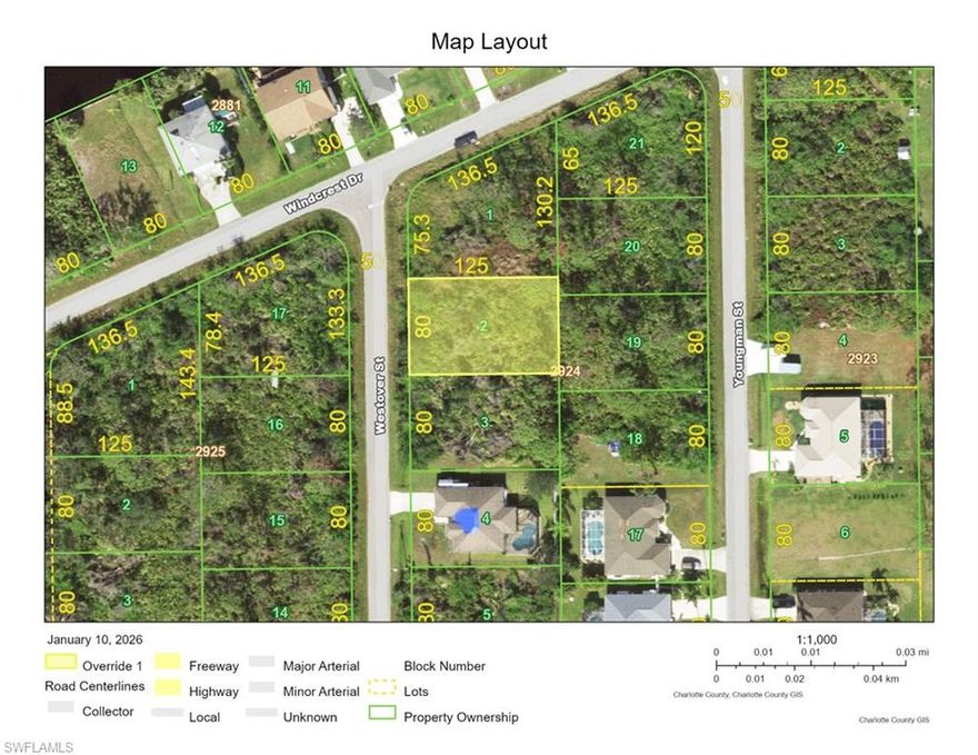 Standard building site Port Charlotte in Charlotte County - close to shopping & restaurants.  Near gulf access properties.  In area of few homes.