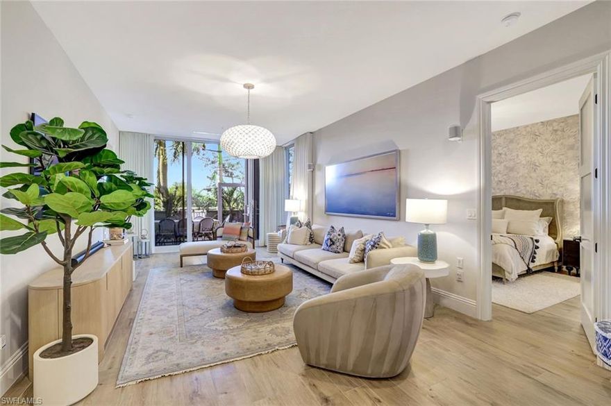 Welcome to a luxurious turnkey retreat at St. Laurent in Pelican Bay, where refined design meets effortless coastal living. Situated in a prime location, this rare and spacious residence offers a private entrance and lives like a single-family home, with direct access to Pelican Bay’s exclusive beach club and beachfront dining.

Thoughtfully remodeled, the interior reflects timeless elegance, seamlessly blending modern finishes with sophisticated style. Designed for true Florida indoor-outdoor living, the home features 10-foot ceilings, floor-to-ceiling sliding glass doors, a private garden patio, and a screened lanai that invite natural light and lush surroundings indoors.

The residence offers three generously sized bedrooms, two ensuite bathrooms, and a convenient powder room. The oversized fully equipped kitchen is ideal for both entertaining and everyday living, complemented by high-end tile flooring throughout. The serene primary suite boasts walk-in closets and a spa-inspired bath with a soaking tub and separate shower.

St. Laurent guests enjoy an array of amenities, including a resort-style pool and spa, fitness center, tennis courts, social room, library, two guest suites, and attached covered parking. Indulge in the epitome of luxury and unparalleled convenience in Pelican Bay.

This is the essence of Naples living—privacy, luxury, and an exceptional location, all in one remarkable residence.

Schedule your private showing today.