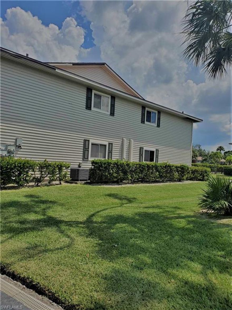 BACK ON THE MARKET DUE TO THE BUYER BEING FURLOUGHED FROM HER JOB A WEEK BEFORE CLOSING. CONDO Beautifully maintained & landscaped 2/2 bath on 2nd floor with vaulted ceiling & screened in lanai. All new Whirlpool stainless steel appliances. Brand new Stain master carpet in bedrooms & waterproof, slip resistant & anti-microbial Tile in entry & kitchen.  Great room has wood flooring.  Updated bathrooms, new Corian countertops & tile/stone backsplash.  New Light fixtures and lanai fan.  New paint throughout most of condo.  
New roof 2023  A/C was replaced in 2020 and Water heater in 2018.  All aged, gated community in a quiet private area just off of Summerlin Road across from a Lakes Park entrance.  Not far from the beaches.   Amenities:  Pool, tennis court, shuffleboard, pickleball court, gazebo, BBQ area, & car wash area.    Beautiful, serene, secluded yet not far from our Southwest Florida Beaches.  **Affordable homeowners insurance and low HOA. Total costs are much less than rent!  Basic cable, garbage, internet & water are all included in the HOA  Some of the photos shown with furniture are VIRTUAL staging only