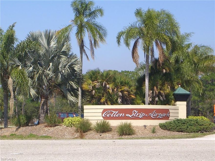 PRICE REDUCED!!! 4 +/- acre Commercial PUD-Zoned Lot for sale in the Cottonstrip Airpark! The property is accessible from busy State Road 80 with a full median cut from both directions and is in an area of growing commercial, class-A motorcoach resorts and residential communities. Offsite water retention ponds will provide a majority of the fill needed for future property development. The PUD Commercial Zoning is approved for almost any type of commercial business and includes, but is not limited to: Aviation Related Business, Covered Boat and RV Storage, Self-Storage Facility, Gas Station, Car Wash, Building/Farm/Garden Supply Facilities, Retail Plant Nurseries, Department/Retail Stores, Grocery Stores w/wo Fuel Facilities, Specialty Food Stores, Hotels, Motels, Service/Repair including Body Shops, Automobile Accessory/Parts and Hardware Stores, Road Services for Boats/Automobiles/Farm Equipment/Motorcycles etc., Sheriff's Substations, EMS Station other Public Use Facility, Restaurant with Drive-Through, Service Businesses, Veterinary Office, Animal Hospital, Day Care Facility and many more. Access to the registered FAA private runway and seaplane base is negotiable for a fee, if your business is related to Aviation such as Aircraft Operations, Hangaring, Maintenance, Instruction and Training. 
Showings by appointment only! There is currently cattle on the property.