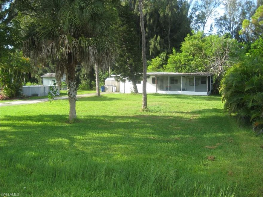 Attention Investors, Vacationers, Flippers, first time Buyers!  Looking for the most reasonable home in ALL of Pine Island - you found it!  This 2 bdrm 1 bath manufactured home (not in a MH park) features an open floor plan, breakfast bar, eat in kitchen w/propane stove & refrigerator, central air, full bath, large lot, private backyard, ceiling fans, washer dryer hook-up, anchored Rubbermaid storage shed, garden space and plenty of room for all of your toys with the 9,626 square foot lot!  Walking distance to Hideaway Grill & Sushi Bar.  Connected to Pine Island water and 900 gallon septic.  This home offers ample opportunity for instant sweat equity as well as ownership in our SW FL rising market. Close to Country Club, Marinas and world class fishing.  All Cash "As Is" Offers Only. Submit Proof of Funds with Offer. Offers without VERIFIABLE PROOF OF FUNDS will not be considered.  Do not enter the back porch - needs repair.  If you are looking to own a property in our tropical paradise  - this may be the property for you!  Take a look today!