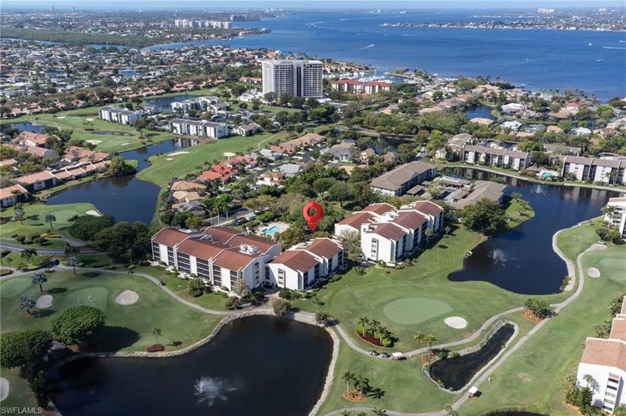 Welcome to your slice of paradise in Flagship Village at The Landings Yacht, Golf & Tennis Club. Perfectly positioned within this prestigious gated riverfront community, this beautifully maintained condo offers stunning golf course and lake views, blending relaxed coastal elegance with an exceptional amenity-rich lifestyle.  Set on 250 acres of riverfront splendor along the Caloosahatchee River, The Landings is one of Fort Myers’ most sought-after waterfront communities. Residents enjoy an unmatched lifestyle with an 18-hole executive golf course, deep-water full-service marina with Gulf access, 13 lighted Har-Tru tennis courts, 8 pickleball courts, 3 bocce courts, multiple pools, 2 restaurants, scenic walking paths, and 18 shimmering stocked lakes surrounded by lush tropical landscaping.
Inside, the residence features a bright, open layout designed for both comfortable everyday living and effortless entertaining. Spacious living and dining areas flow seamlessly to a private screened lanai with two sets of glass sliders, creating the perfect setting to enjoy peaceful views, warm coastal breezes, and spectacular Southwest Florida sunsets.  The updated kitchen is beautifully appointed with granite countertops, while the guest bath has also been tastefully updated. A newer HVAC system adds comfort and peace of mind.  Just a short stroll away, the Flagship Village pool has been recently renovated and offers a wonderful extension of the lifestyle, complete with an outdoor kitchen, tiki hut, barbecue grills, and ample seating for relaxing or gathering with friends and neighbors. A car wash area is also included among the community amenities.  Ideally located just minutes from Sanibel Island, Fort Myers Beach, and vibrant downtown Fort Myers, this residence offers convenient access to world-class beaches, shopping, dining, entertainment, and cultural attractions.  Whether you are searching for a full-time home, seasonal retreat, or investment opportunity, this property represents exceptional value in a premier boating, golf, and tennis community.  Experience maintenance-free living, resort-style amenities, and the very best of the Southwest Florida lifestyle at The Landings.