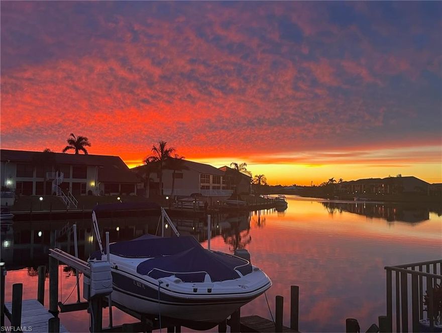 Waterfront Gulf Access condo on the banks of Cape Coral’s widest and most prestigious waterways, the Rubicon Canal. Welcome to Harbour Vista Condo, where wide water views, boating access, and low-maintenance living come together at an exceptional value.
This rare 1,402-square-foot residence offers 2 bedrooms, 2 bathrooms, covered parking, and a highly desirable ground-floor location with no stairs. Enjoy all the benefits of downsizing without sacrificing space, storage, or your view. The thoughtful layout features a front-facing kitchen and an expansive living room at the rear of the unit overlooking the water, creating a light-filled space ideal for both full-time living and seasonal enjoyment.
Imagine morning coffee on your screened patio watching boats head out to open water, and evening cocktails as the sun sets over the canal and vessels return home. Both bedrooms are generously sized, offering flexibility for guests, a home office, or rental potential.
Boaters will appreciate community dock access for fishing, kayaking, or spending the day on the water. Plus the Condo Association has allowed for the building of boat slips! With only one bridge and no long winding canals, you can quickly reach open water, Cape Harbour, Tarpon Point Marina, Sanibel, Captiva, and the Gulf. Boat to waterfront restaurants, beaches, and world-class fishing with ease. After a day on the water, relax at the heated community pool and enjoy the Southwest Florida sunshine.
Located minutes from Bimini Square, The Cove at 47th, Slipaway Marina, Tarpon Point Marina, and The Westin Cape Coral Resort at Marina Village, you are at the center of Cape Coral’s expanding waterfront dining and entertainment scene. Nearby favorites include Gather, Rumrunners, Marker 92, Fathoms, Oyster Bar, High Tide Social House, Pinchers, and The French Press. The revitalized Yacht Club Beach and Marina, boutique shopping, and golf at Palmetto Pines and Coral Oaks are all close by.
Whether you are seeking a full-time waterfront residence, a seasonal retreat, or a strong vacation rental investment, this oversized Gulf Access condo offers location, boating convenience, wide water views, and long-term resale protection rarely found at this price point.
This is true Southwest Florida Gulf Access living that feels like a vacation every day. This unit has all new Cat 5 hurricane impact windows.