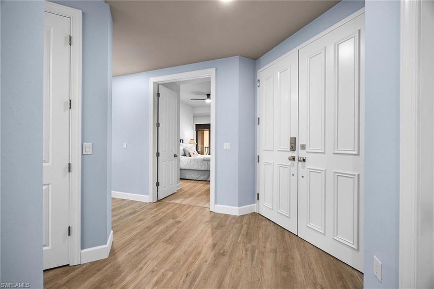 Available Seasonally at $23000 per month.  3BR/3.5BA condo in Vanderbilt
Beachcomber with breathtaking bay views to the east and Gulf glimpses to the southwest. Just steps
to the sand via the beach path directly across the street - minutes to The Ritz-Carlton, LaPlaya, and
Wiggins Pass State Park.This showpiece features an open-concept living area with shiplap accent
walls, custom built-in bar with wine refrigerator, and elegant coastal finishes throughout. The gourmet
kitchen boasts quartz countertops, stainless steel appliances, designer tile backsplash, and a
massive waterfall-edge island with seating. Formal dining area showcases stunning water views
through floor-to-ceiling sliders.The spa-inspired master suite offers a tray ceiling, water views, and a
luxurious bath with freestanding soaking tub, marble-tiled walk-in shower, and dual-sink vanity. Two
additional en-suite bedrooms provide privacy for guests. Bonus office/den perfect for remote work.
Full laundry room with utility sink. Rare 2-car garage plus deeded boat dock. Multiple lanais capture
views from every angle. Available February & March 2026, and full 2027 season.