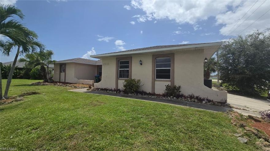 Now Available in Cape Coral! Come see this charming POOL Home consisting of 4 bedrooms, 2 bath, 1,937 (sqft), -clean  residence with a spacious layout and great backyard! This is the perfect home for those looking for space and best of all it’s move in ready. Property is being sold “as-is” with right to inspect. It is the buyers and buyer’s agent responsibility to verify all room measurements, utilities info, lot size, schools zoning, building addition permits, building materials, along with all property information in this listing. All room measurements and dimensions are estimates. New Exterior paint 2025!!.