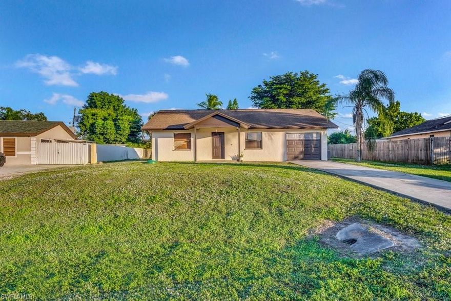 This concrete block built 3 Bedroom / 2 bath / 1 car garage single family home is located in the heart of Golden Gate. Plenty of room in the back yard for a pool, tiki or for parking a trailer, boat or RV. 12 other similar homes are being sold in the same area, great for investors on all 13 homes or sold individually.  These homes are full of potential, very affordable with todays interest rate. Don’t wait as these homes will not last.