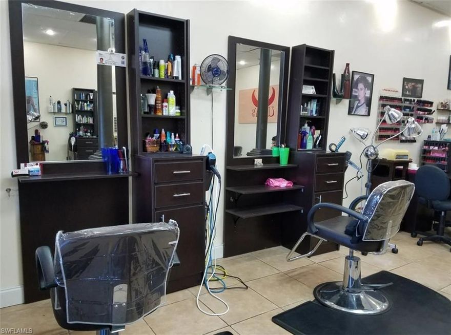 Rare opportunity to acquire a well-established salon business in Fort Myers with 20+ years of operating history and a loyal, repeat customer base. Located in a high-visibility, high-traffic retail setting, this turnkey operation is fully built out and equipped for continued success.

The space features multiple styling stations, wash stations, reception area, retail display, and all furniture, fixtures, and equipment necessary for a seamless transition to a new owner. Strong reputation, long-standing presence in the community, and consistent clientele provide immediate income potential for an owner-operator or an experienced industry professional looking to expand.
