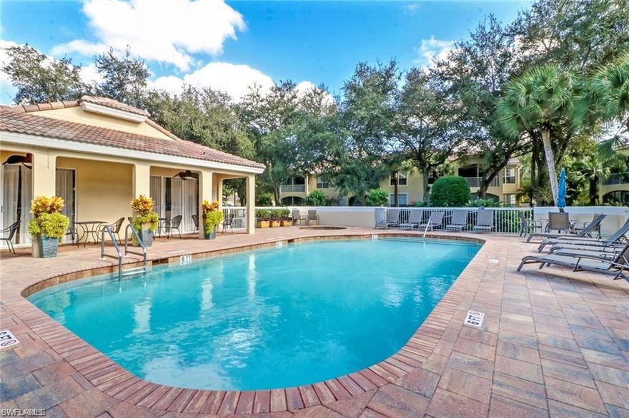 Your client will enjoy this spacious open floor plan condo from the entry on. Park on the driveway or in your garage. Once you open the door it will give you a wide open feel. Follow the stairs into the upper level where you will enjoy the vaulted ceiling living room and if you step out onto the lanai you will be amazed by this great long lake view and the quietness. This Townhouse features 3 bedrooms and 2 bathrooms. This unit is tiled almost throughout and has been kept nicely and tidy as the owners from overseas just used it for themselves. The were the first and only owners so far. The roofs have just been completly renewed in 2018/2019 which is a good piece of mind. Just a few steps from the condo to the community pool and spa with lots of loungers to relax on. Your buyer will have access to the app to assign their permanent or temporary guests directly. No phone call needed into the gate house. Only short drives to the Shopping center with Publix, Walgreens, great dining options etc. There is optional memberships available for the Vineyards for golfing, tennis or the clubhouse. Your client will love this unit.