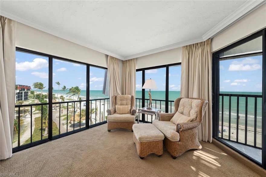 Imagine owning this Penthouse Gulf Front corner unit and make it yours!
Indulge in the pinnacle of coastal living with floor to ceiling windows with amazing Gulf views. Ascend to your private rooftop deck to savor panoramic views of the Sanibel coastline and unforgettable sunsets…. maybe even view a Green Flash!
This turnkey, three-bedroom, two bath retreat comfortably accommodates your family and renters alike.
The primary has a King bed and ensuite bath with sliders to the screened in lanai. Beth offers double sinks, separate shower and whirlpool tub for relaxing after the long beach stroll!
Guest bedrooms include 1 queen and 2 twins and a pull-out sofa bed.
Also featured is a fully appointed kitchen with breakfast bar.
The amenities are plentiful starting with an interior washer/dryer. Outside amenities include, tennis and pickleball courts, Gulf front pool, spa, BBQ grills, covered open-air pavilion and tiki huts by the pool. Point Santo also has on site management.
This condominium is a revenue generating with anticipated income over $100,000
Step outside to the pristine sands and begin your search for the legendary Junonia shell!