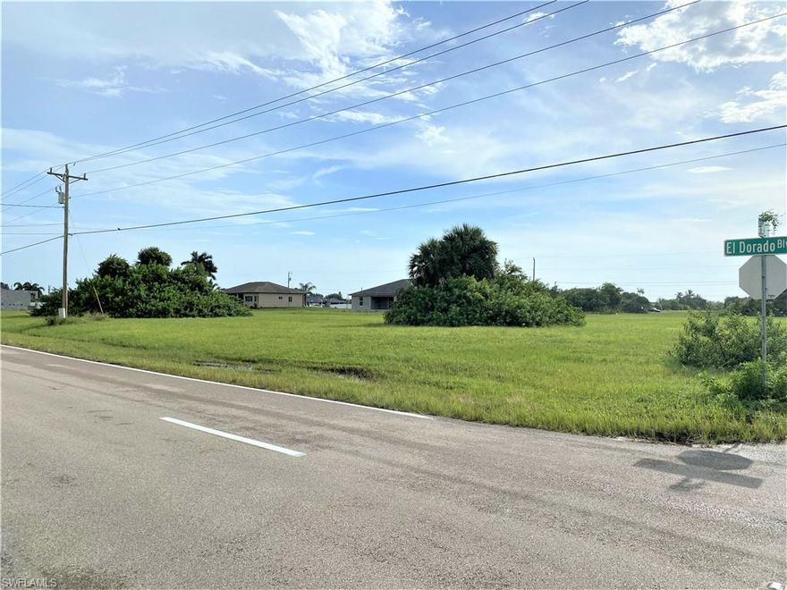 Don't miss your chance to own this oversized corner lot in this fast growing area of Northwest Cape Coral! It is the ideal property to build your dream home or even an investment property for your future. You will be close to Schools, Shopping, Restaurants, Boating & MORE!