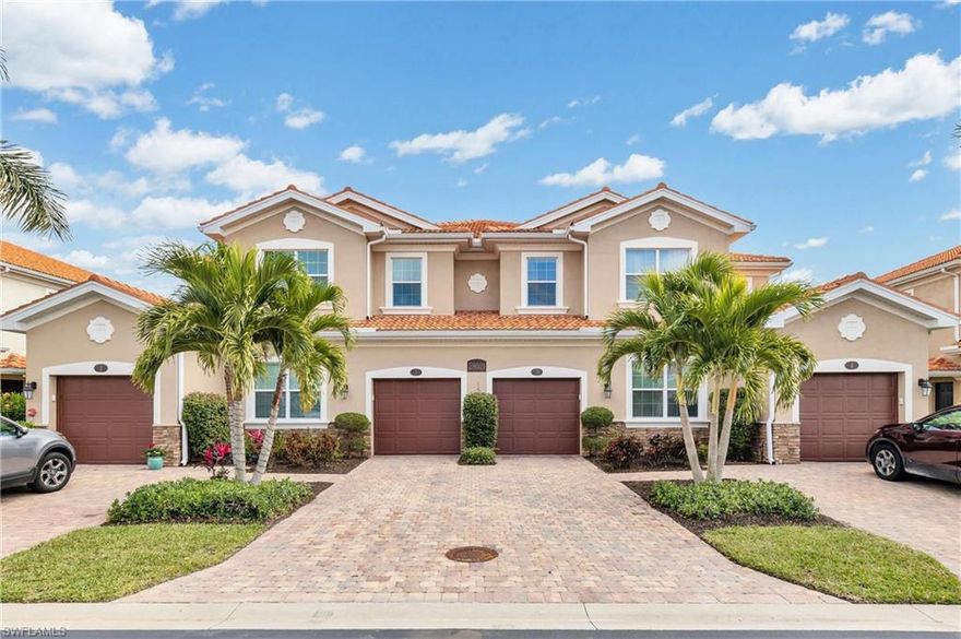 Welcome to Sorrento! This split floorplan provides ample privacy and comfort for guests with 2 bedrooms + den 
and 2 baths. The flex space den allows for additional sleeping arrangements or the perfect office to work from home. Well maintained featuring Granite countertops, Stainless Steel appliances, Hurricane Impact windows and Crown Molding. Being offered furnished turnkey you do not want to miss out on this opportunity with the convenience of just having to bring your suitcase and toothbrush! Sorrento is a quaint gated community that offers maintenance free living and wonderful amenities including clubhouse with pool and spa, exercise room, bocce courts and grill area. Centrally located just between Naples and Fort Myers with quick access to 75 and only 8.5 miles to the beach.