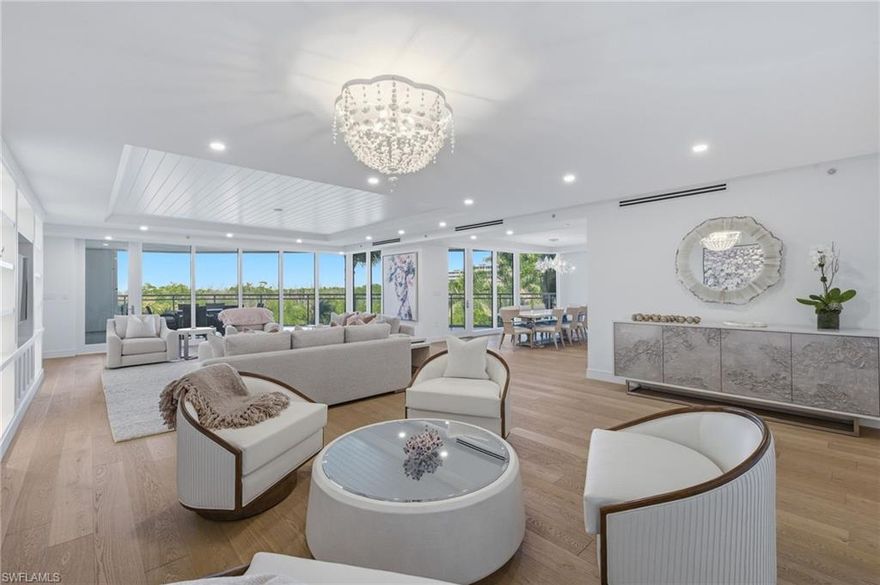 Experience the pinnacle of coastal living!  Residence 308 at Moraya Bay presents a refined, contemporary beachfront offering within one of Naples’ most exclusive coastal towers. This spacious 3-bedroom plus den residence with a separate office and 3.5 baths has been thoughtfully updated, blending modern design with exceptional craftsmanship throughout. Wide-plank wood flooring, custom ceiling detail, and extensive  millwork create a cohesive, elevated interior. The open-concept floor plan is anchored by a chef’s kitchen complemented by a full butler’s pantry, seamlessly connecting to the main living and dining areas—ideal for both everyday living and entertaining. Expansive windows and glass doors open to a generous lanai with tranquil views overlooking the resort pool and out to the Gulf, offering a seamless indoor-outdoor lifestyle. The primary suite is a private retreat, featuring a spacious bedroom, dual spa-inspired bathrooms with two showers, separate water closets, and an oversized walk-in closet. Professionally decorated with sophisticated, high-end furnishings, this residence is offered in a move-in-ready condition.
Moraya Bay residents enjoy a private beachfront lifestyle with an on-site beach club, full-service amenities, and the added benefit of membership to Kalea Bay’s renowned club—expanding access to world-class dining, wellness, and resort-level experiences.
A rare opportunity to own a fully curated beachfront residence with unmatched amenities and membership privileges.