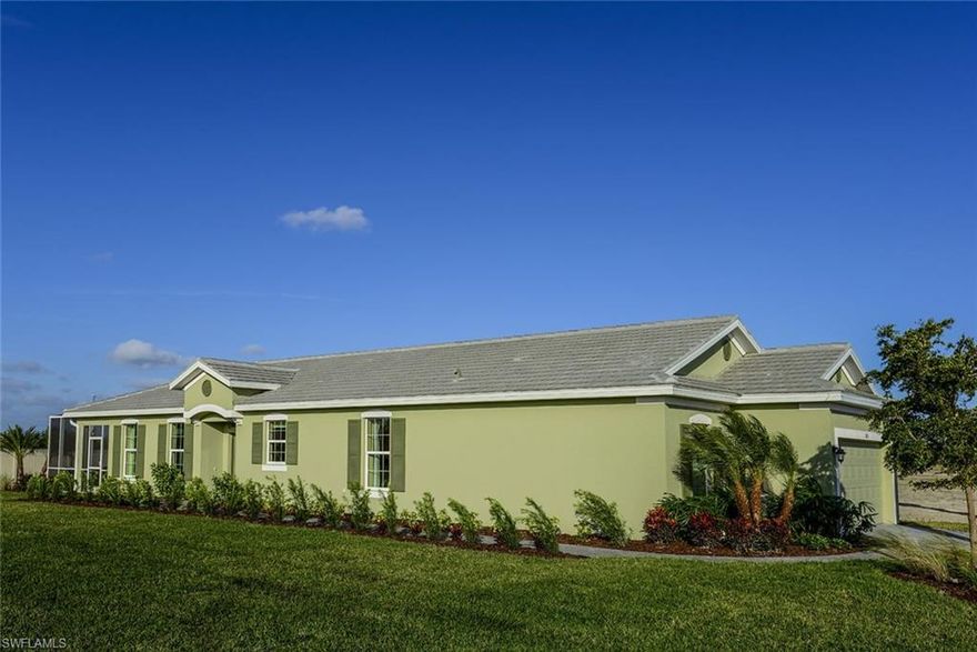 Located just ten minutes from Pine Island - in one of the most desirable areas within Cape Coral - Sandoval is a unique residential community that seems like a tropical vacation, with amenities and recreation areas unlike any in Southwest Florida.

From a water park to fishing to all kinds of sports facilities, even 2 dog parks for your four legged family members.  Sandoval is as much a resort as it is a place to live - with easy access to shopping, fine dining and entertainment.  Top rated Trafalgar Middle School and Elementary School along with the Cape Coral Sports Complex are also within easy walking distance.

The Sabal Palm is a spacious home with 1,926 sq. ft. of living area. The home has two bedrooms in addition to the master suite that has the option of opening onto a covered lanai. There are two bathrooms, a den and a two-car garage. The kitchen has endless counter space that opens onto a dining room. PHOTOS OF MODEL HOME.