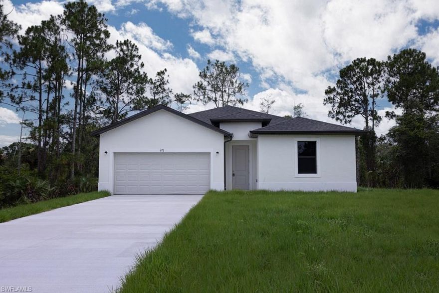 Welcome to this GORGEOUS single-family ranch-style home in the Greenbriar Subdivision! This incredible new build offers 3 Bedrooms and 2 full Bathrooms. You’ll love the bright open floor plan between the Living Room, Dining area, and Kitchen. High-end finishes throughout! The Kitchen features granite-slab countertops with white shaker-style cabinets, Samsung appliances, stainless steel appliances, and a center island with a breakfast bar that backs to the dining area—perfect for entertaining! The Primary Bedroom has a tray ceiling and a private bathroom with dual sinks. You'll love the champagne gold taps, showers and door handles! Combine your indoor/outdoor living experience in the private backyard—backs to mature trees and lush landscape! 2-car attached garage of your vehicle and hobbies!