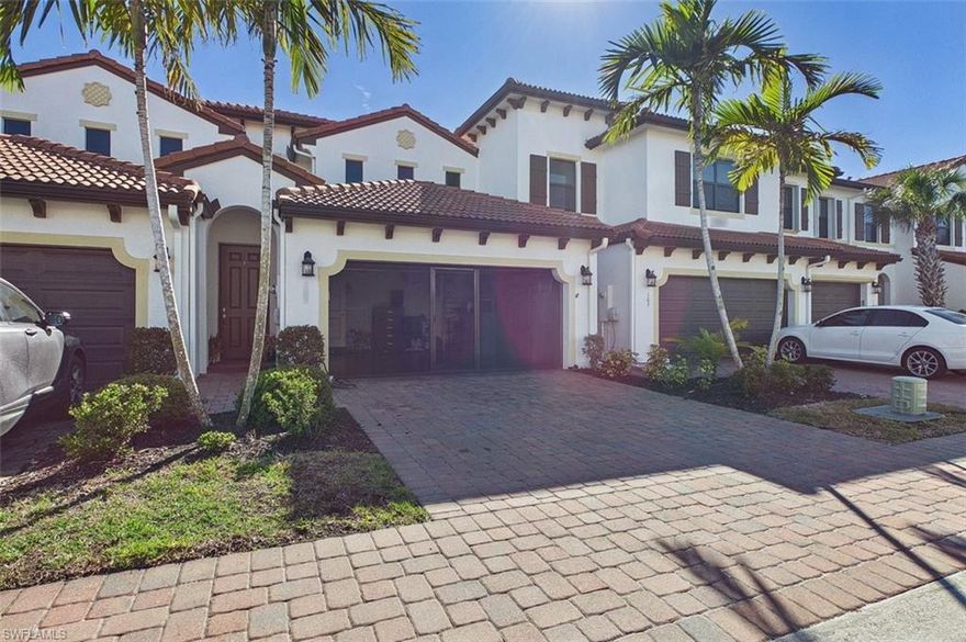 Welcome to Villa Medici—Florida living at its finest.
This beautifully maintained, move-in-ready residence is nestled within the highly desirable gated community of Villa Medici, celebrated for its charming Italian-inspired architecture and resort-style amenities.

Offering 3 bedrooms and 2.5 bathrooms, this spacious home features a thoughtfully designed floor plan with the primary suite conveniently located on the first floor, complete with a private en-suite bath. The downstairs living area is enhanced by custom built-in bookshelves, adding both warmth and functionality.

The kitchen is well appointed with 42” wood cabinetry, granite countertops, and stainless steel appliances, and flows effortlessly into the main living space—ideal for everyday living and entertaining. Tile flooring extends throughout the foyer, kitchen, living room, and all bathrooms for both style and easy maintenance.

Upstairs, you’ll find a versatile family room/loft, two additional bedrooms, and a full bath—perfect for guests, a home office, or a private retreat. The upstairs family room and bedrooms are comfortably carpeted, creating a cozy and inviting atmosphere.

A standout feature of this home is the rarely available two-car garage, a true bonus in Villa Medici. The garage offers abundant storage, including overhead storage racks above the garage door, and is equipped with a high-quality “Skeeter Beater” screen, allowing the space to easily double as a screened outdoor living or entertaining area.

Residents enjoy access to a clubhouse and resort-style pool, while the HOA provides exceptional value, covering water, sewer, trash pickup, landscaping, irrigation, exterior maintenance, pest control, gated entry, and cable with three boxes.
Flood insurance is transferable, providing additional peace of mind.

This home is truly move-in ready—ideal for seasonal or year-round Florida living.