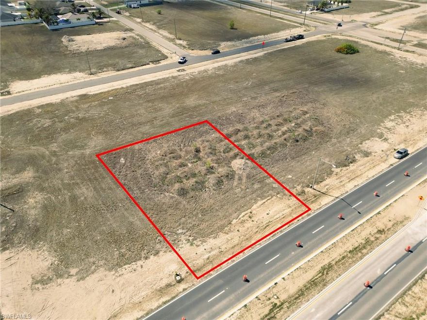 Prime commercial lot in the fast-growing NE area of Cape Coral. This 22 Diplomat Pkwy E property features Future Land Use: CP and Zoning: P, ideal for professional, retail, or mixed-use commercial development. The property already has city water available, adding significant value and reducing future development costs.

Exceptional visibility and accessibility, located just steps from Santa Barbara Boulevard and minutes from Pine Island Road, one of Cape Coral’s main commercial corridors. Surrounded by ongoing development and a thriving business environment, this lot offers strong growth potential and a high-return investment opportunity.

Additionally, the adjacent lot at 16 Diplomat Pkwy E is also available for sale, creating a unique opportunity for investors or developers to acquire two side-by-side commercial parcels. This allows for a larger development footprint, greater design flexibility, and increased long-term value in one of Cape Coral’s expanding commercial areas.

Perfect for investors, developers, or business owners looking to capitalize on Cape Coral’s continued expansion.