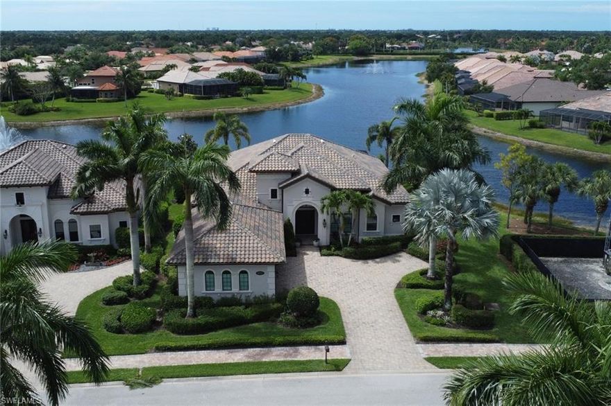 Welcome to one of the most extraordinary homes in Lakoya at Lely Resort—perfectly positioned on an extraordinary Southern exposure lot, offering arguably the best water view in the entire community. Enjoy a breathtaking panoramic setting with tranquil lake views and stunning fountains on three sides, creating a private, resort-like backdrop that is truly unmatched.
This beautifully maintained 3BR + Den "Scottsdale II" showcases the ideal blend of luxury, comfort, and Florida living. From the moment you step inside, you’re greeted with an open and inviting floor plan designed to maximize natural light and capture the spectacular water views from nearly every angle. 
There have been many updates including whole home generator, updated refrigerator, dishwasher and washer new pool pump, designer lighting and fans, and so much more! The seamless indoor-outdoor flow makes this home perfect for both everyday living and entertaining.  The "picture window" screen optimizes the fabulous view.
Step outside to your private outdoor retreat where you can relax and unwind while taking in the peaceful sights and and enjoying the oversized outdoor living area, dining area and custom outdoor kitchen/bar.
As a resident of Lakoya, you’ll enjoy exclusive membership to the renowned Player’s Club & Spa, one of Naples’ premier resort-style amenity centers. The Player’s Club offers a luxurious tropical pool, a state-of-the-art fitness center, aerobics studio, and a full-service spa offering massage and wellness treatments. Sports enthusiasts will appreciate the tennis courts, pickleball, and bocce facilities, along with a vibrant social calendar of events and activities. Dining options include both indoor and outdoor restaurants, providing a true country club lifestyle without the high fees.
Located within the highly sought-after Lely Resort, residents also have access to three championship golf courses, scenic walking paths, and close proximity to downtown Naples, world-class beaches, shopping, and dining.
This is a rare opportunity to own a one-of-a-kind property with an irreplaceable view in one of Naples’ most desirable communities.  This is the perfect opportunity to start living the Florida lifestyle you deserve!