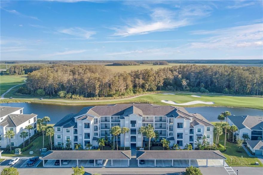 Welcome to 6058 National Blvd #312, the ***LOWEST-PRICED*** property with a ***BUNDLED GOLF MEMBERSHIP*** in Ave Maria, located within the GATED and GUARDED "THE NATIONAL GOLF & COUNTRY CLUB". This FIRST-FLOOR TERRACE CONDO is the desirable BIRKDALE FLOOR PLAN, offering 1,154 SQFT of well-designed living space with 2 BR/2 BA, and convenient access without the need to rely on an elevator.

The residence features TILE FLOORING THROUGHOUT, IMPACT WINDOWS, and thoughtfully coordinated WOOD DETAILING, CROWN MOLDING, ACCENT WALLS, CHAIR RAIL, BACKSPLASH and 2-TONE PAINT, all selected by an INTERIOR DECORATOR. Beautiful FANS and LIGHT FIXTURES complete the cohesive interior design. Step out onto the SCREENED-IN LANAI to enjoy a SERENE AND LAYERED VIEW OF A TRANQUIL POND, THE GOLF COURSE just beyond, and a PRESERVE BACKDROP, creating a PEACEFUL AND PRIVATE OUTDOOR SETTING.

Ownership includes a GOLF MEMBERSHIP, granting access to The National’s GORDON LEWIS DESIGNED CHAMPIONSHIP GOLF COURSE, where play is reserved EXCLUSIVELY for members. Residents also enjoy an impressive range of amenities, including a RESORT-STYLE POOL, POOLSIDE BAR AND GRILL, PICKLEBALL, TENNIS, BOCCE, and a CLUBHOUSE offering both CASUAL AND FINE DINING. Additional conveniences include ONE ASSIGNED CARPORT and a PRIVATE STORAGE UNIT.

The National provides a private, resort-style environment while remaining well connected to Ave Maria town via the RESIDENTIAL ENTRANCE—approximately 0.9 MILES FROM AVE MARIA'S TOWN CENTER. Ave Maria is a nationally recognized BLUE ZONE® COMMUNITY and consistently ranked among the TOP MASTER-PLANNED COMMUNITIES IN THE USA, offering parks, shopping, dining, community events, and AVE MARIA UNIVERSITY.

This is a rare opportunity to own a move-in-ready, first-floor golf residence with tranquil views in one of Ave Maria’s most exclusive communities.

Ave Maria: where community meets paradise.