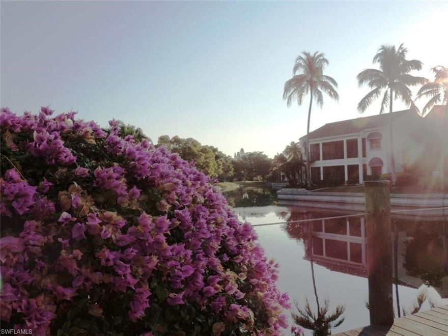 High ceilings, bright and sunny, this 2 bedroom, 2 full bath condominium is ready to be yours. A wide balcony has enough room for lounging and outdoor dining sets. A huge plus is the hurricane protection, a combination of electric and manual shutters already in place.  Located in the Caloosa Yacht and Racquet club gated community, this second and top floor home has been meticulously maintained and cared for.  Additional features are ceiling moldings throughout the living and dining area, abundant closet space, washer/dryer in unit and a full size kitchen with a breakfast nook in the screened balcony off the kitchen.  The community amenities include tennis courts, an oversized community pool, private marina with extra low fees of $3.50/ft per month for boat slips, tennis/pickle ball courts, and a 4 star Blue Coyote Private Supper Club on premises at no additional costs for residents. Kayaking and canoeing allowed on the Lake. Caloosa Y&R is tucked away in a most convenient location and offers lush landscaping and a welcoming community of residents. Less than 15 miles to the beaches, SWFl Intl Airport, hospitals, shopping and the thriving and evolving downtown Ft. Myers.