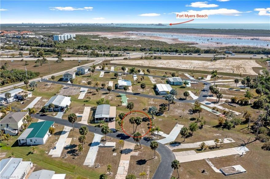 Welcome to Sunshine Mobile Village. Sunshine Mobile Village offers low HOA dues of $48/month and great community amenities including a community pool, clubhouse, and shuffleboard courts. Situated in one of the most desirable locations in Southwest Florida with quick access to world famous Sanibel Island, Fort Myers Beach, and tons of shopping and dining options, there isn't a better location to put a brand new home. Sunshine Mobile Village was and still is one of the most desirable parks in our area and in time it will be again. Come join us while we rebuild this community to even better than it was before. A copy of the proposed deed restriction changes at the community level are available for review which outlines the type of home that is allowed to be built on this lot. Inquire for more details.