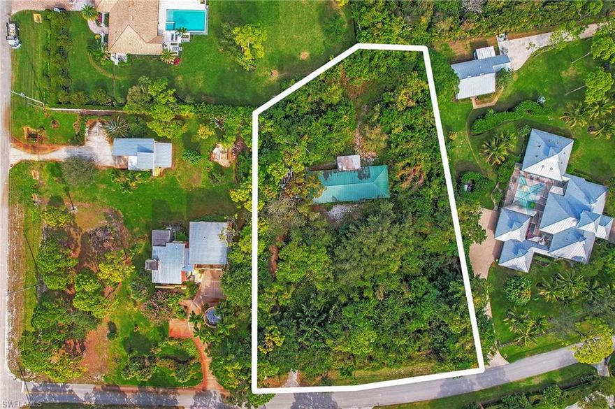 Looking for Land AND the Perfect Location in Naples? Look no further than this 1.21 acre lot in the highly desirable Pine Ridge Estates community! Luscious Florida Trees & Palms surround the entire property, giving you peace & privacy. This property is only 2 Miles from Vanderbilt Beach as well as neighboring Pelican Bay. Less than 1 Mile to Mercato & Waterside Shops. No HOA Fees to hassle with! In-Town Acreage at its finest! Schedule a Preview of this Lot now-- it is likely to sell quickly!