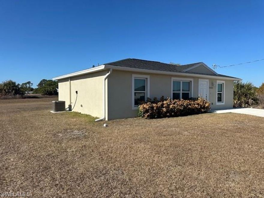 Motivated SELLER! This move-in-ready home offers 3 bedrooms, 2 bathrooms, and modern finishes throughout on a semi-private 0.23 acre lot, built in 2024. The bright open floor plan features vaulted ceilings, upgraded flooring, and an interior laundry area for added convenience. The kitchen showcases custom wood cabinetry, granite countertops, and stainless-steel appliances. Hurricane-impact windows and doors provide added protection and peace of mind. The extended driveway allows for ample parking. Enjoy the freedom of NO HOA and the benefit of not being located in a flood zone - X. The spacious backyard offers plenty of room for outdoor gatherings and entertaining. Conveniently located near schools, a college, shopping, supermarkets, medical offices, and everyday essentials. Schedule your showing today.